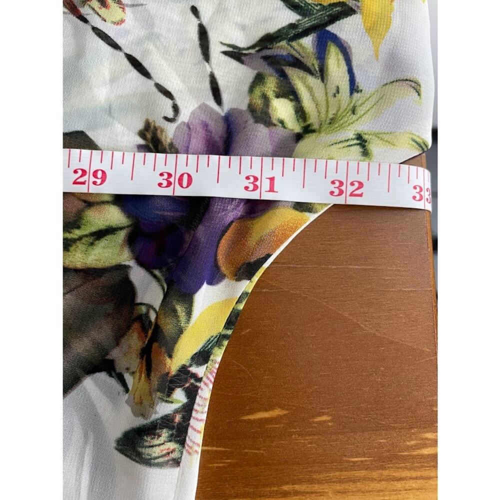 Swimsuit Coverup Tropical Floral Beach Kimono Womens Small Open Over Sized Top - Picture 11 of 12